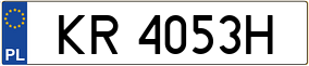 Trailer License Plate